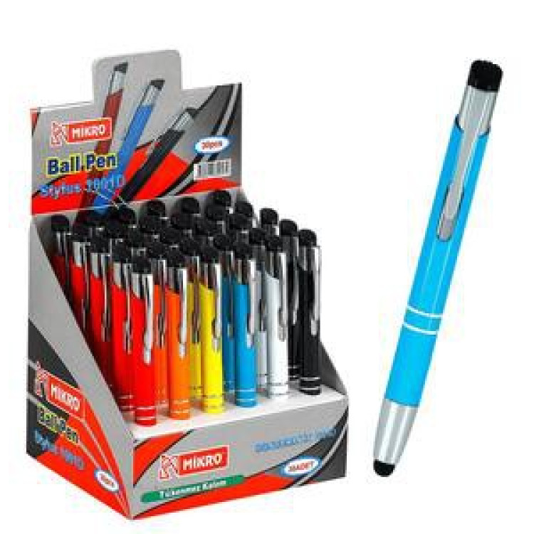 MİKRO 1001D-30 DOKUN. METAL TÜKEN KALEM 30LU*24