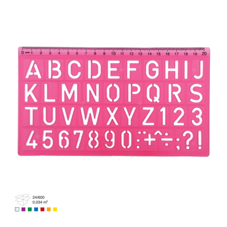 ARK 121 HARF ŞABLONU 20CM 24LÜ *25