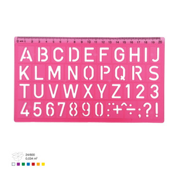 ARK 121 HARF ŞABLONU 20CM 24'LÜ *25