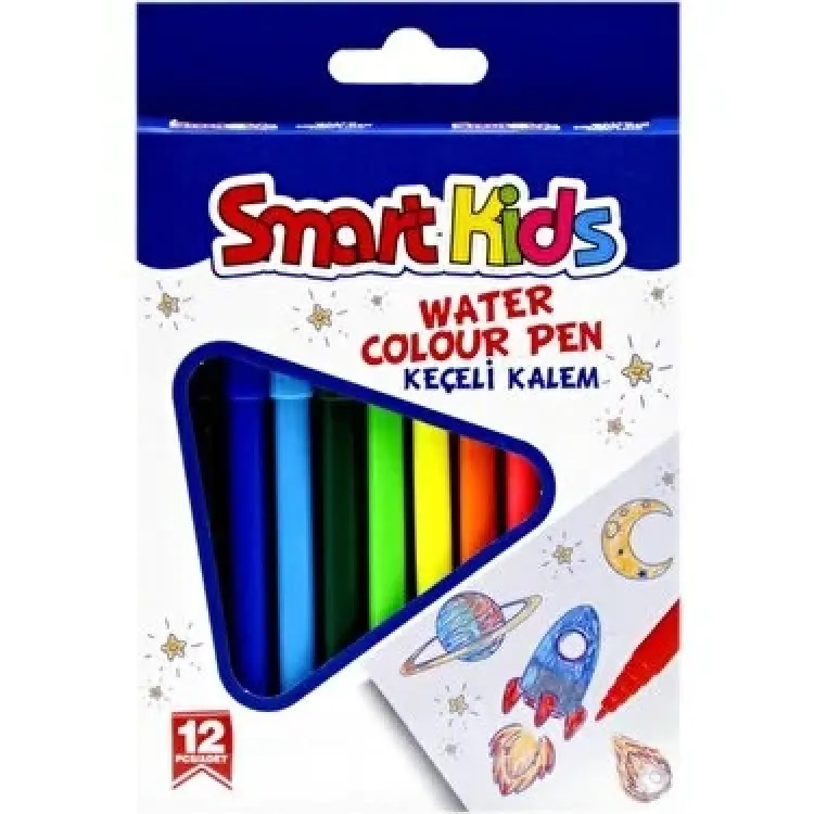 SMART KİDS KISA KEÇELİ KALEM 12 RENK *144