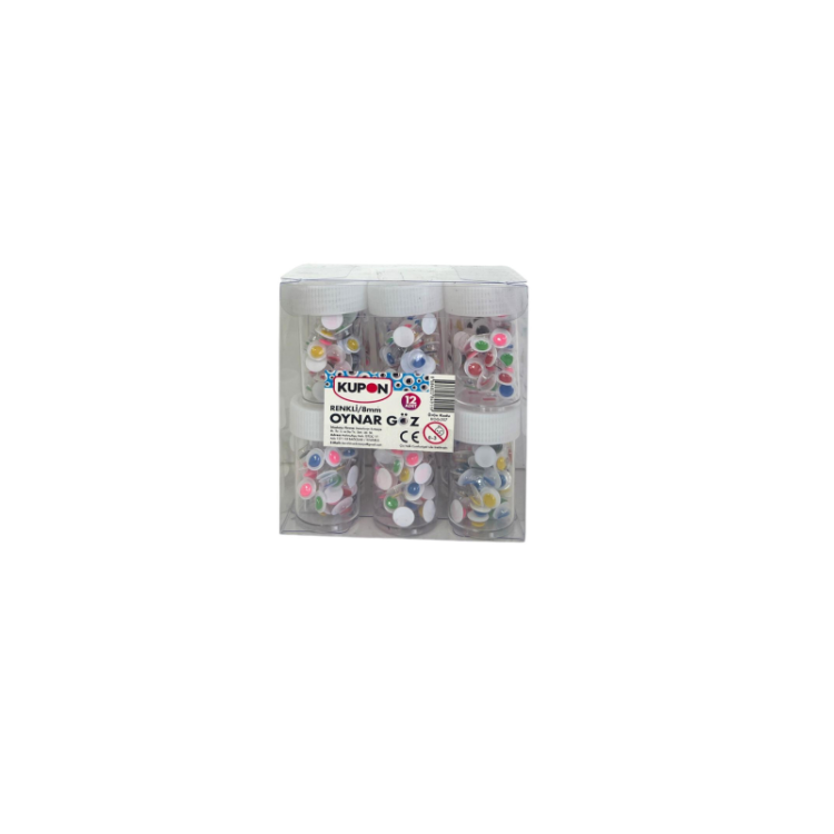 KUPON KOG-307 OYNAR GÖZ RENKLİ 8MM 12'Lİ *48