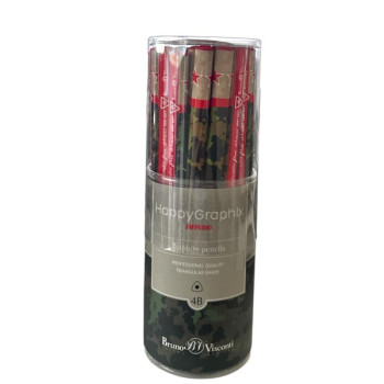 HAPPY GRAPHİX 21-0062-11 JUMBO KURŞUN KALEM 4B 3,5MM YILDIZ 30LU >