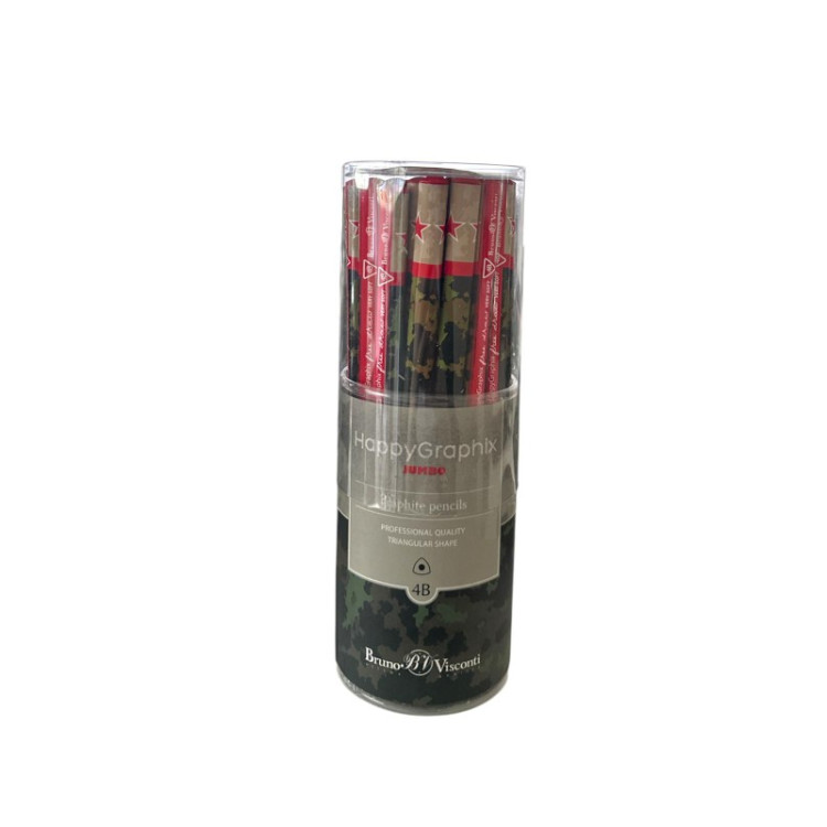 HAPPY GRAPHİX 21-0062-11 JUMBO KURŞUN KALEM  4B 3,5MM YILDIZ  30LU