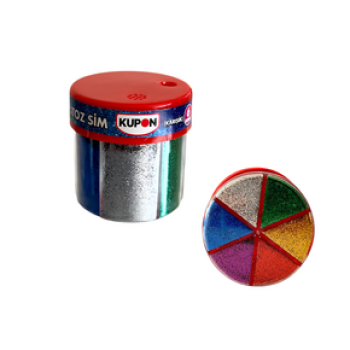 KUPON KES-108 TUZLUKLU 6 RENK TOZ SİM KARIŞIK 120GR.6'LI PAKET KUPON KES-108 TUZLUKLU 6 RENK TOZ SİM KARIŞIK 120GR.6'LI PAKET