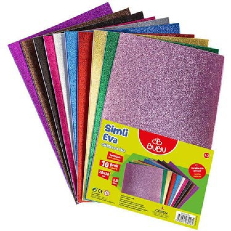 BUBU-EV0020 SİMLİ YAPIŞKANLI EVA 50*70 10LU