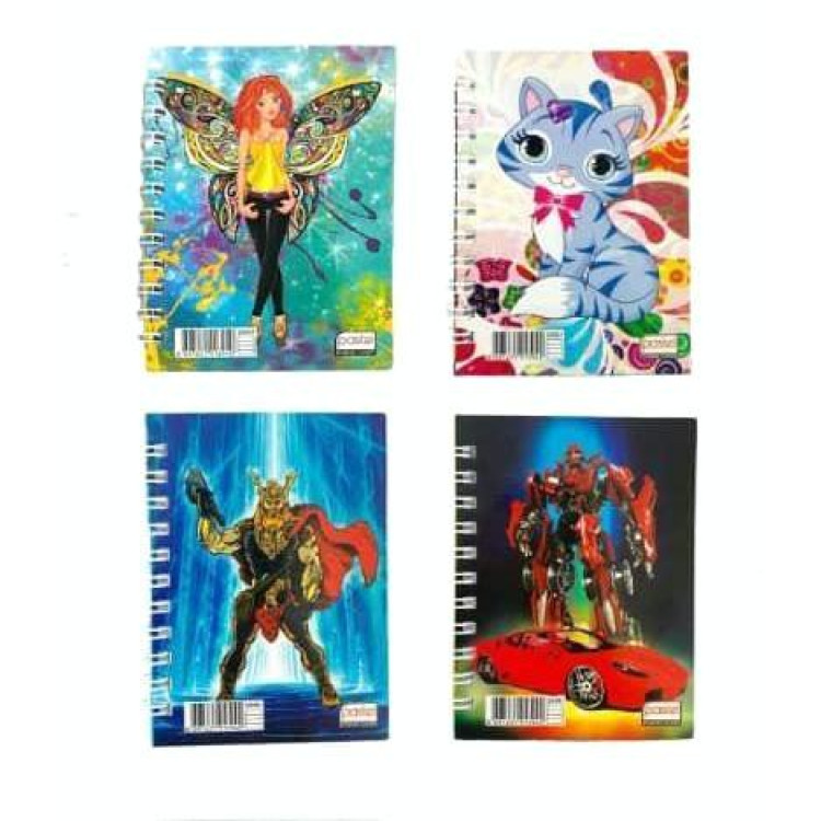 PASTEL A7 SPİRALLİ 40 YP NOT DEFTERİ ÇİZGİLİ 12Lİ *60 $