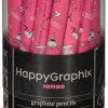 HAPPY GRAPHİX 21-0062-05 JUMBO KURŞUN KALEM  4B 3,5MM ROMANTİK 30LU