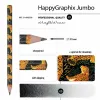 HAPPY GRAPHİX 21-0062-36 JUMBO KURŞUN KALEM 4B 3,5MM LEOPAR 30'LU PAKET