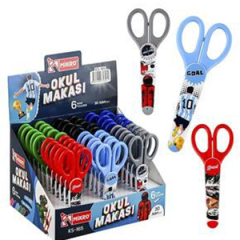 MİKRO KS-165 BÜYÜK KABLI OKUL MAKASI (ERKEK) 30'LU MİKRO KS-165 BÜYÜK KABLI OKUL MAKASI (ERKEK) 30'LU