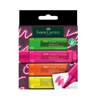 FABER CLASSY TEXTLİNER PASTEL 4 RENK FOSFORLU KALEM