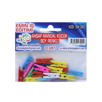 EMİN EM-060 RENKLİ 2,5 MM MİNİ MANDAL 25'Lİ