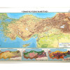 ODAK TÜRKİYE HARİTASI FİZİKİ-SİYASİ 50X70 5li