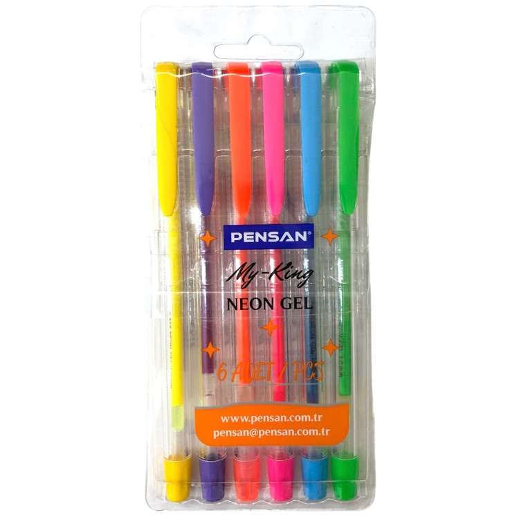 PENSAN 6403 MY-KİNG NEON JEL KALEM 6LI SET *192