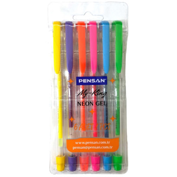 PENSAN 6403 MY-KİNG NEON JEL KALEM 6LI SET *192 PENSAN 6403 MY-KİNG NEON JEL KALEM 6LI SET *192