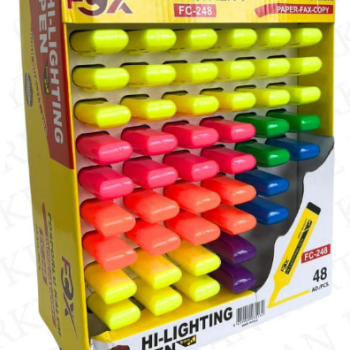 FCX 6 RENK STANDLI FOSFORLU KALEM 48'Lİ*24