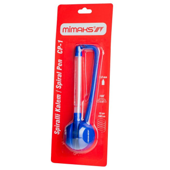 MİMAKS CP-1 SPİRALLİ VEZNE KALEMİ 1.0MM-MAVİ 12'Lİ MİMAKS CP-1 SPİRALLİ VEZNE KALEMİ 1.0MM-MAVİ 12'Lİ
