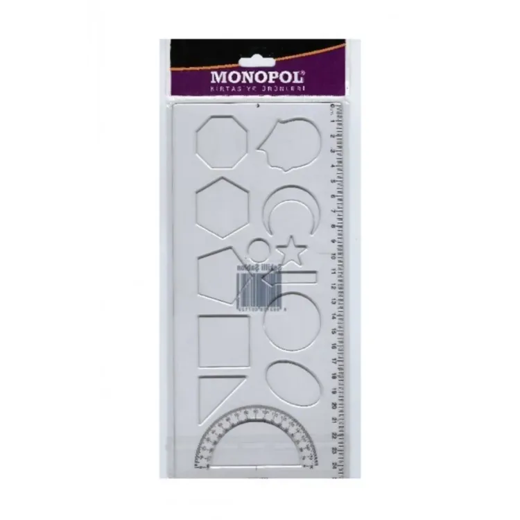 MONOPOL 1611 GEOMETRİ ŞEKİLLER ŞABLONU 24LÜ*20