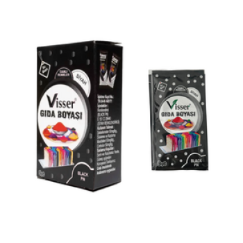 VİSSER TOZ GIDA BOYASI 9GR SİYAH 12'Lİ VİSSER TOZ GIDA BOYASI 9GR SİYAH 12'Lİ