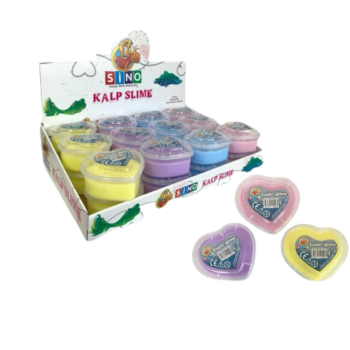 SİNO SLM-0030 PASTEL KALP SLİME 24'LÜ PAKET 140 GR.*6