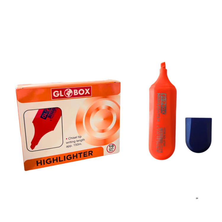 GLOBOX 6787 HIGHLIGHTER FOSFORLU  KALEM 10LU -TURUNCU*60