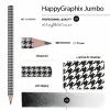 HAPPY GRAPHİX 21-0062-28 BLACK  JUMBO KURŞUN KALEM  4B 3,5MM ZİGZAK 30LU PAKET