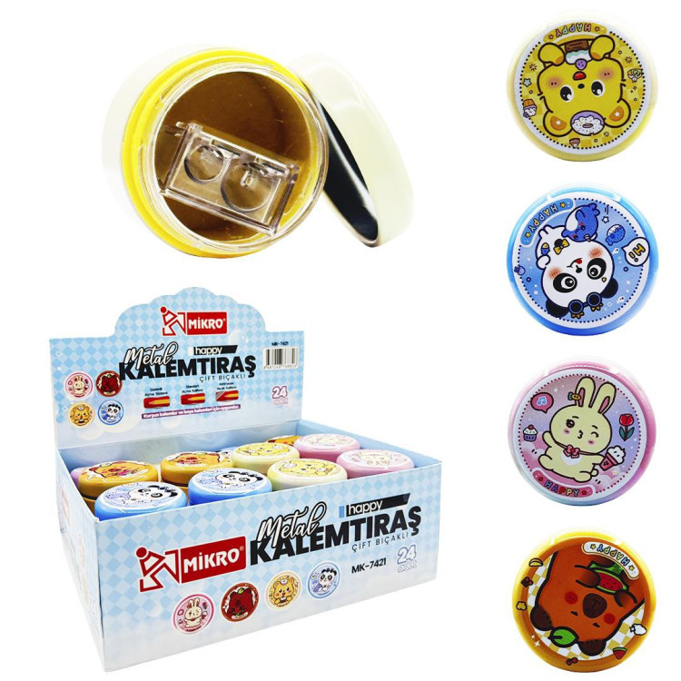 MİKRO MK-7421 KALEMTIRAŞ HAPPY 24LÜ