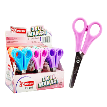 MİKRO KS-102 STANDLI OKUL MAKASI 30'LU MİKRO KS-102 STANDLI OKUL MAKASI 30'LU
