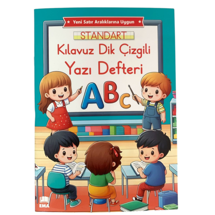 EMA A4 KILAVUZ  DİK ÇİZGİLİ  GÜZEL YAZI DEFTER RENKLİ*50