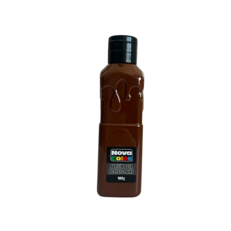 NOVA COLOR NC-1007 KAHVE AKRİLİK BOYA 180 GR*72
