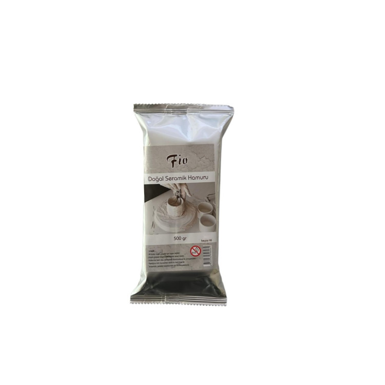 FİO DOĞAL SERAMİK HAMURU BEYAZ 500GR*36