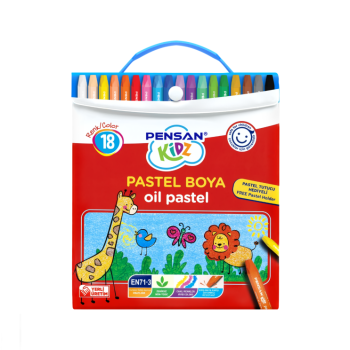 PENSAN 98121 ÇANTALI PASTEL BOYA 18 RENK PENSAN 98121 ÇANTALI PASTEL BOYA 18 RENK