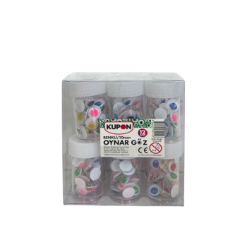 KUPON KOG-308 OYNAR GÖZ RENKLİ 10MM 12'Lİ *48