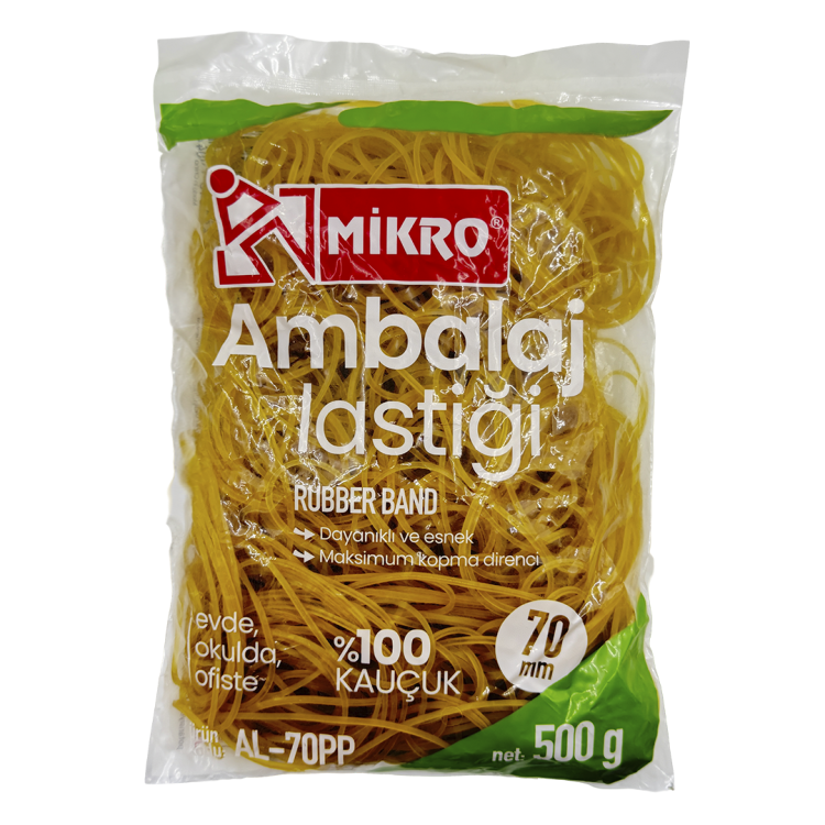 MİKRO AL-70PP AMBALAJ LASTİĞİ 70MM - 500G >