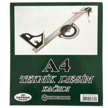 YAĞMUR A4 TEKNİK RESİM DEFTERİ 12'Lİ 30 YPR.*11 YAĞMUR A4 TEKNİK RESİM DEFTERİ 12'Lİ 30 YPR.*11