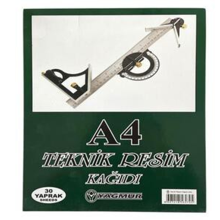 YAĞMUR A4 TEKNİK RESİM KAĞIDI 12Lİ 30 YPR.