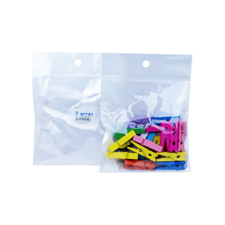 EMİN RENKLİ AHŞAP MANDAL 3,5CM 12Lİ*12