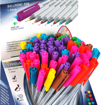 PENSAN 1003 TRİBALL TÜKENMEZ KARIŞIK RENKLİ 1.0M 60LI*16 PENSAN 1003 TRİBALL TÜKENMEZ KARIŞIK RENKLİ 1.0M 60LI*16