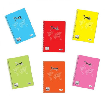 A-4 DAZZLE PASTEL SPİRALLİ PP KAPAK 144  YP KARELİ *3