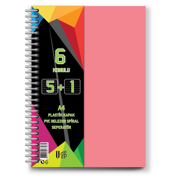 U-DEEP PP KAPAK AYRAÇLI DEFTER 5+1 150YP.*28