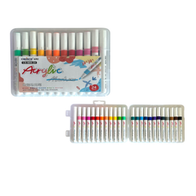 CHOSCH CS-M06-24 AKRİLİK MARKER 24'LÜ >