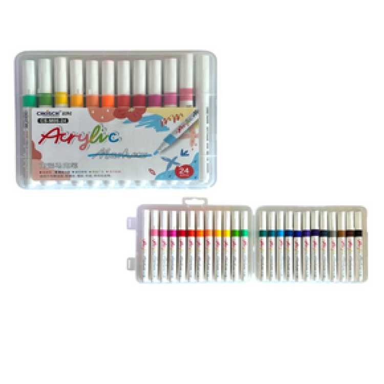 CHOSCH CS-M06-24 AKRİLİK MARKER 24LÜ >