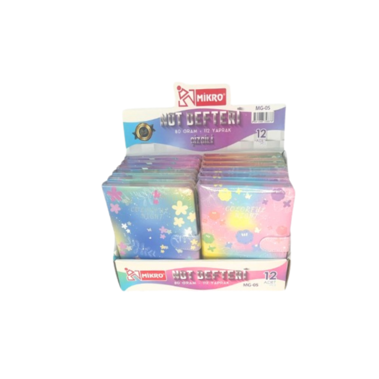 MİKRO MG-05 STANDLI ÇİZGİLİ NOT DEFTERİ 12Lİ
