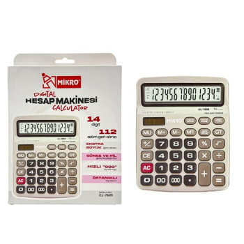 MİKRO CL-7609 DİGİTAL HESAP MAKİNESİ (14DİGİT-112STEPS) MİKRO CL-7609 DİGİTAL HESAP MAKİNESİ (14DİGİT-112STEPS)