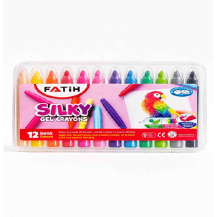 FATİH 50243 SILKY GEL CRAYONS ÇEVİRMELİ MUM BOYA 12 RENK