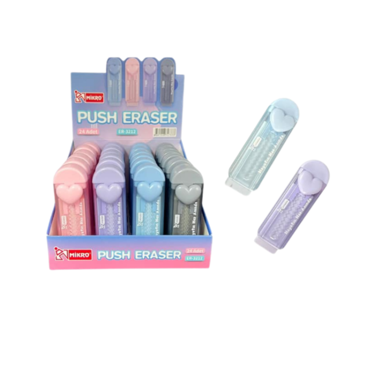 MİKRO ER-3212 PUSH ERASER SİLGİ 24LÜ
