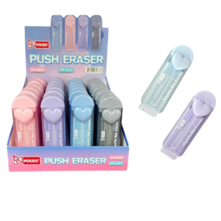 MİKRO ER-3212 PUSH ERASER SİLGİ 24LÜ
