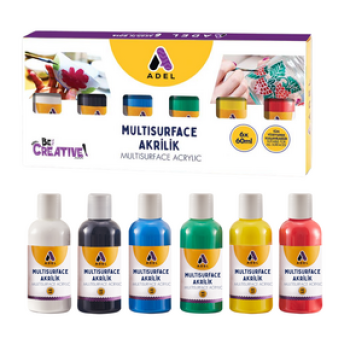ADEL 60ML MULTİSURFACE AKRİLİK 6'LI *30 ADEL 60ML MULTİSURFACE AKRİLİK 6'LI *30
