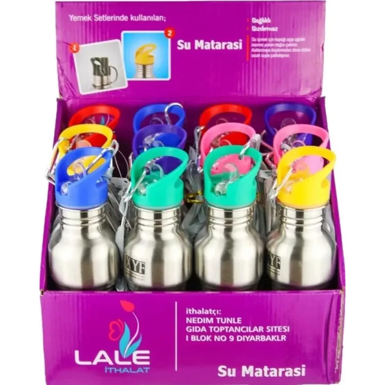 LALELİ  8-S RENKLİ ÇELİK MATARA 500 ML *72