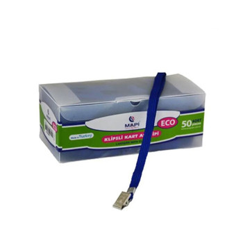 MAPİ LACİVERT KLİPSLİ-POLYESTER DOKUMA YAKA KARTI İPİ 50'Lİ *20 MAPİ LACİVERT KLİPSLİ-POLYESTER DOKUMA YAKA KARTI İPİ 50'Lİ *20