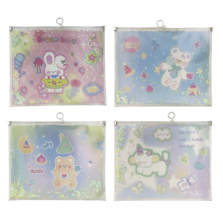 MİKRO DD-09 DESENLİ FERMUARLI DOSYA 12Lİ *40